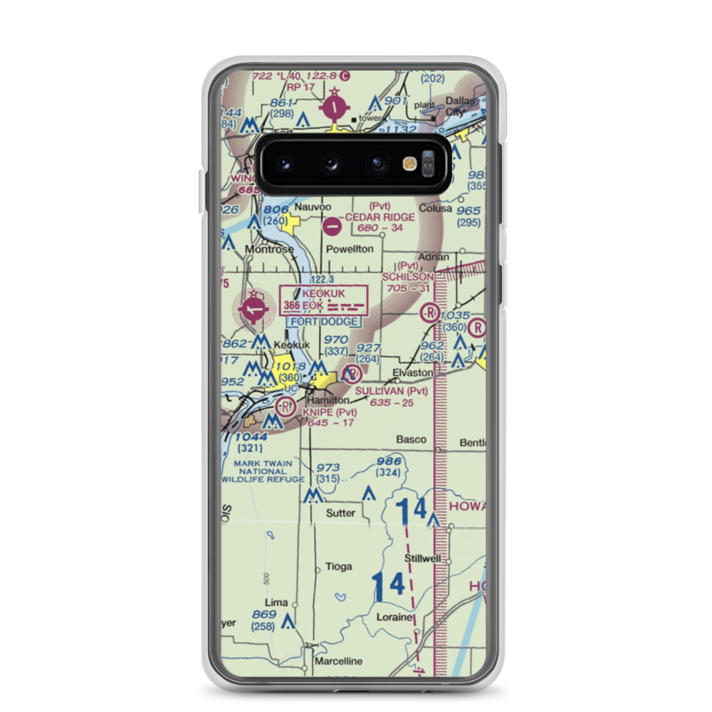 Sullivan Airport (39LL) VFR Sectional Samsung Case Samsung Galaxy S10 model shown