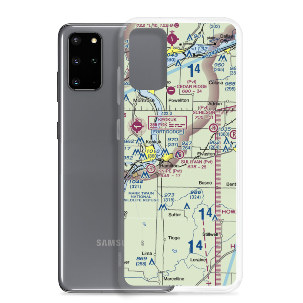 Sullivan Airport (39LL) VFR Sectional Samsung Case Samsung Galaxy S20 Plus model shown