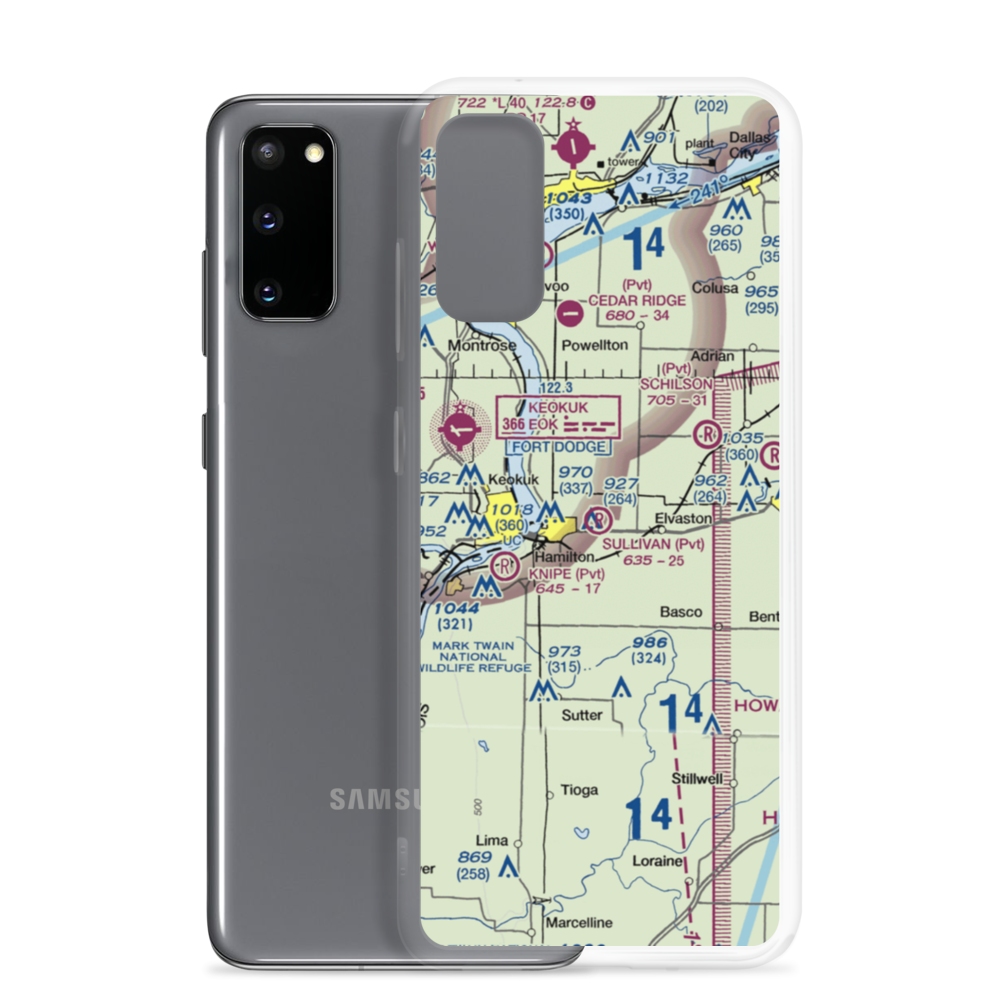 Sullivan Airport (39LL) VFR Sectional Samsung Case Samsung Galaxy S20 model shown