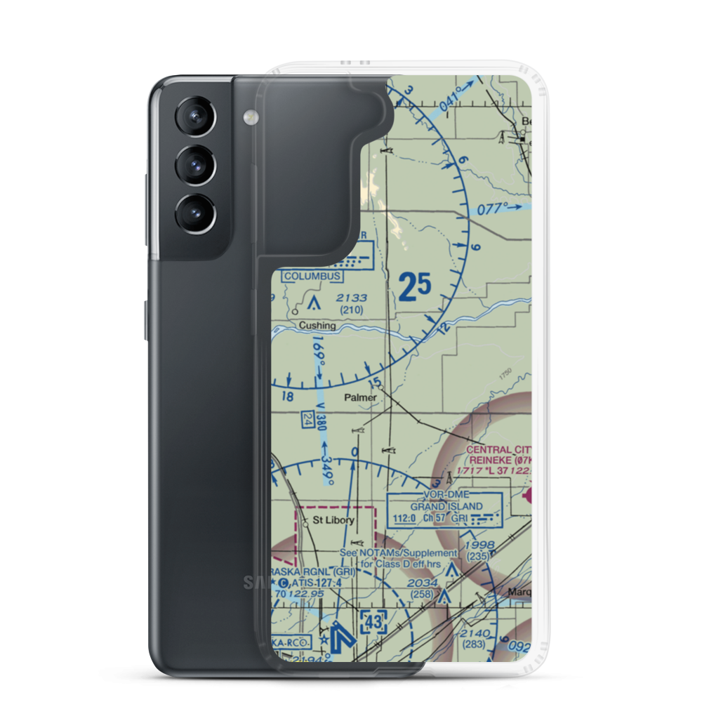 Sullivan Airstrip (NE12) VFR Sectional Samsung Case Samsung Galaxy S21 model shown