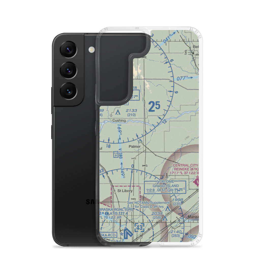 Sullivan Airstrip (NE12) VFR Sectional Samsung Case Samsung Galaxy S22 model shown