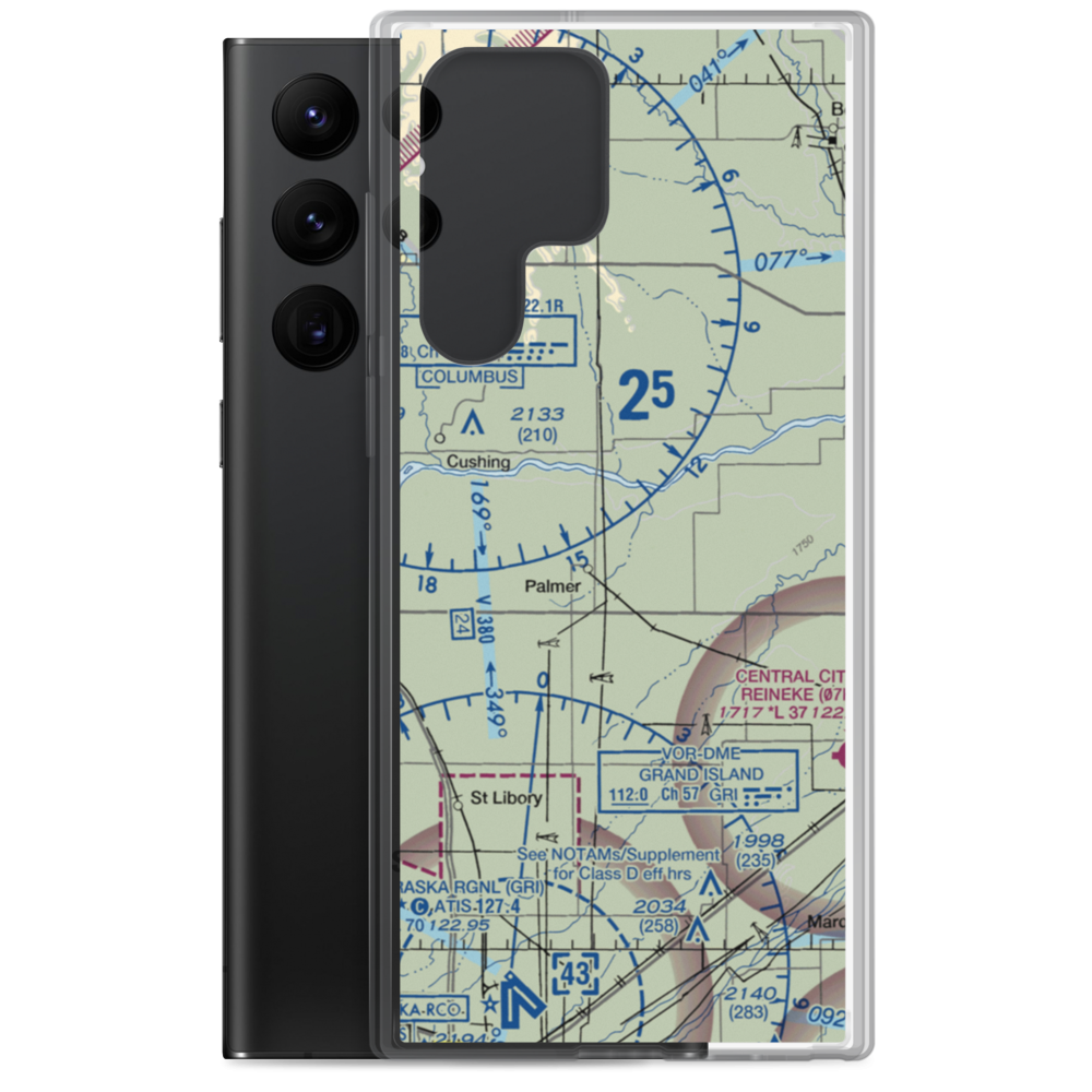 Sullivan Airstrip (NE12) VFR Sectional Samsung Case Samsung Galaxy S22 Ultra model shown