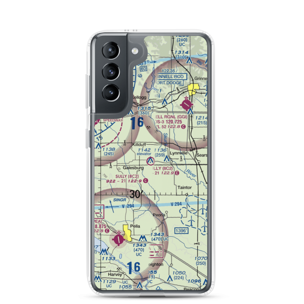Sully Municipal Airport (8C2) VFR Sectional Samsung Case Samsung Galaxy S21 model shown