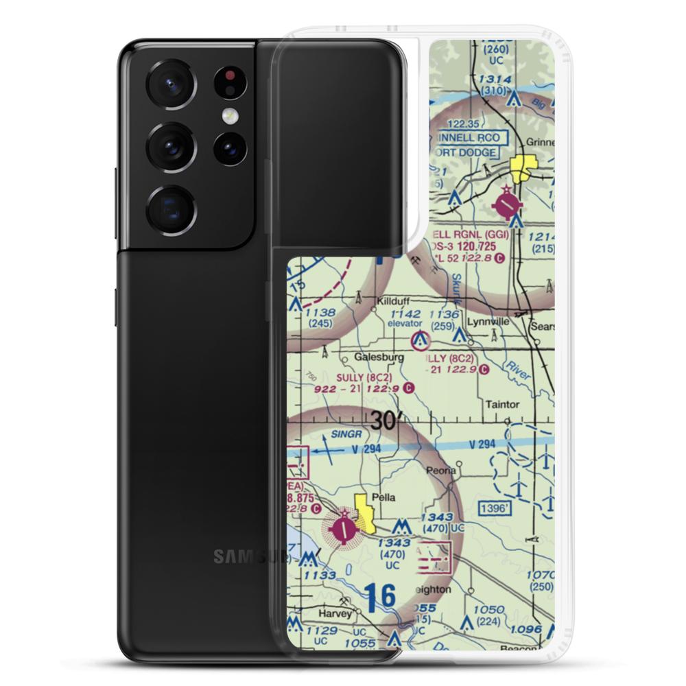 Sully Municipal Airport (8C2) VFR Sectional Samsung Case Samsung Galaxy S21 Ultra model shown