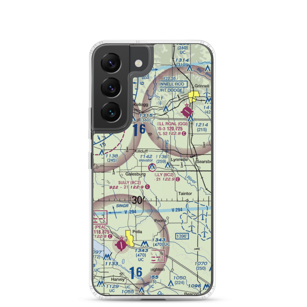 Sully Municipal Airport (8C2) VFR Sectional Samsung Case Samsung Galaxy S22 model shown