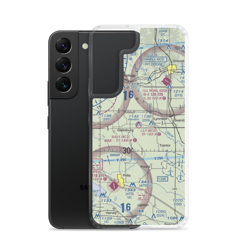 Sully Municipal Airport (8C2) VFR Sectional Samsung Case Samsung Galaxy S22 model shown