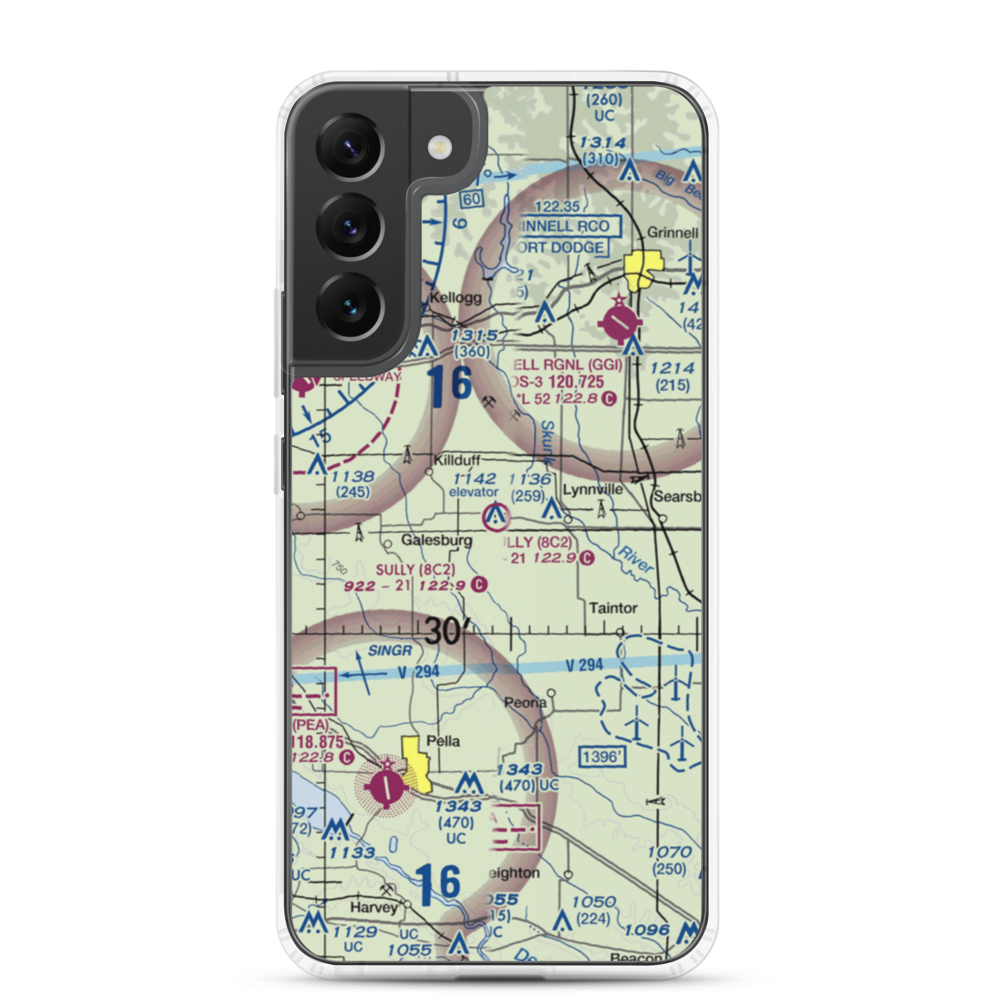 Sully Municipal Airport (8C2) VFR Sectional Samsung Case Samsung Galaxy S22 Plus model shown