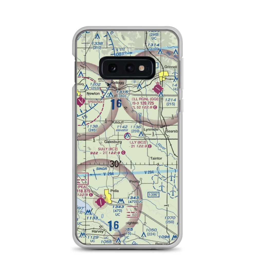Sully Municipal Airport (8C2) VFR Sectional Samsung Case Samsung Galaxy S10e model shown