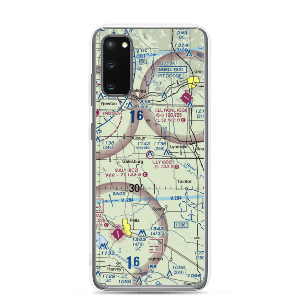 Sully Municipal Airport (8C2) VFR Sectional Samsung Case Samsung Galaxy S20 model shown