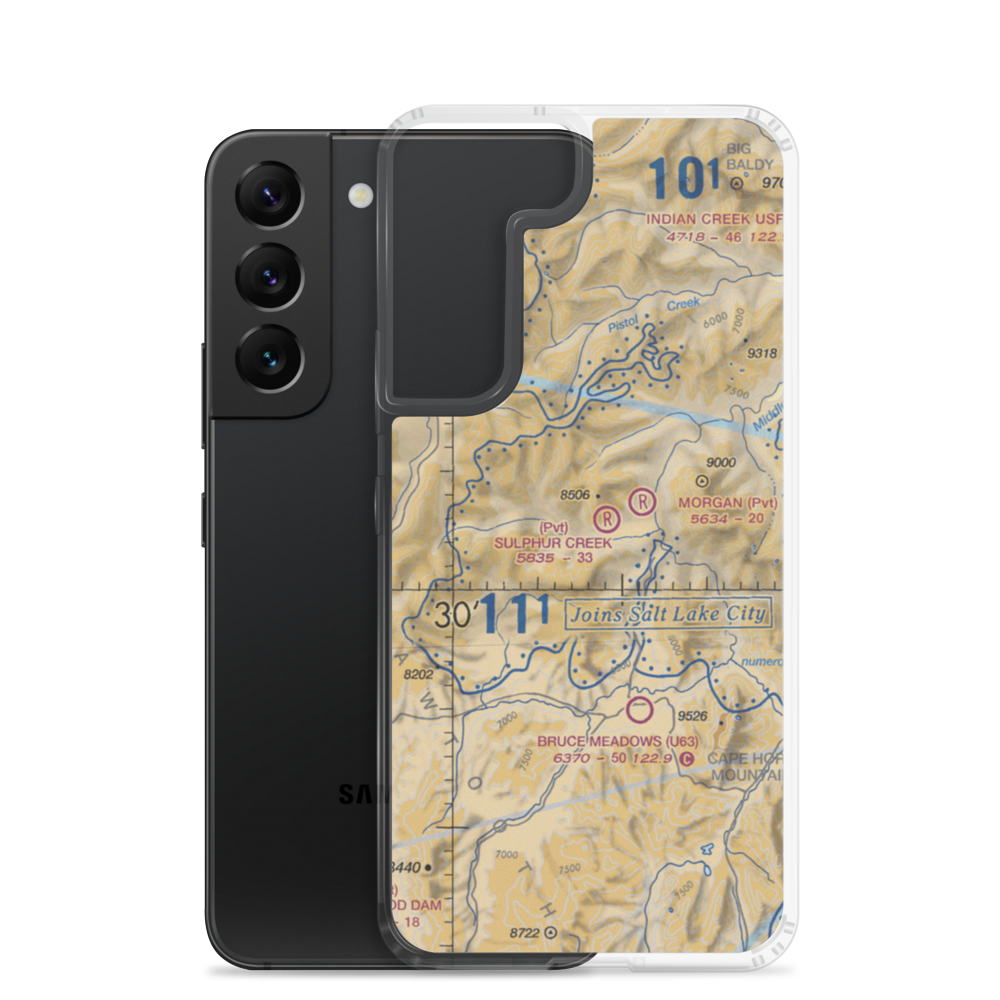 Sulphur Creek Ranch Airport (ID74) VFR Sectional Samsung Case Samsung Galaxy S22 model shown