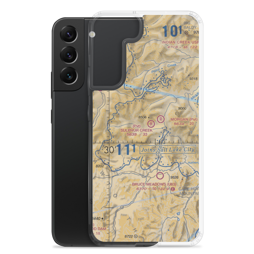 Sulphur Creek Ranch Airport (ID74) VFR Sectional Samsung Case Samsung Galaxy S22 Plus model shown