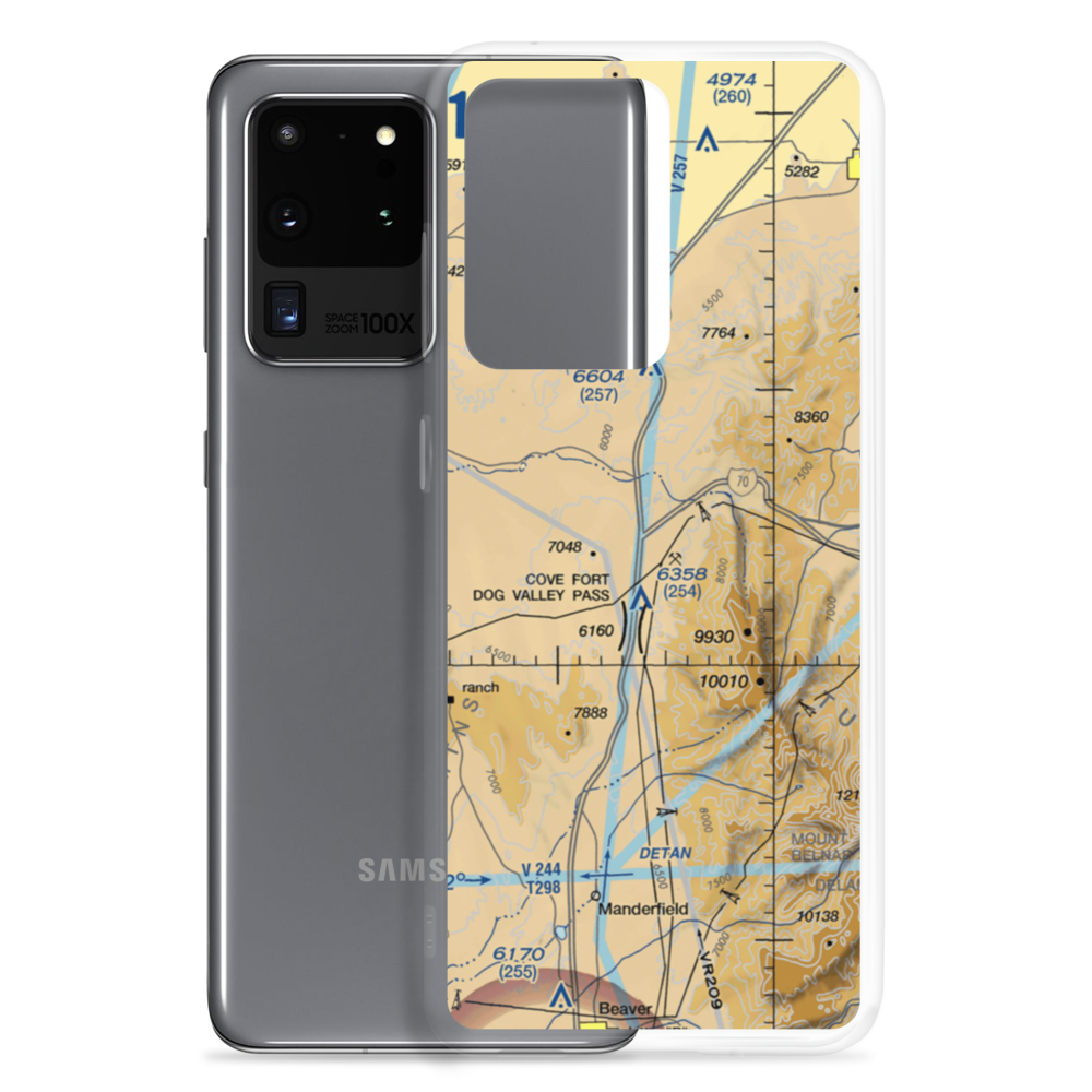 Sulphurdale Airport (UT57) VFR Sectional Samsung Case Samsung Galaxy S20 Ultra model shown