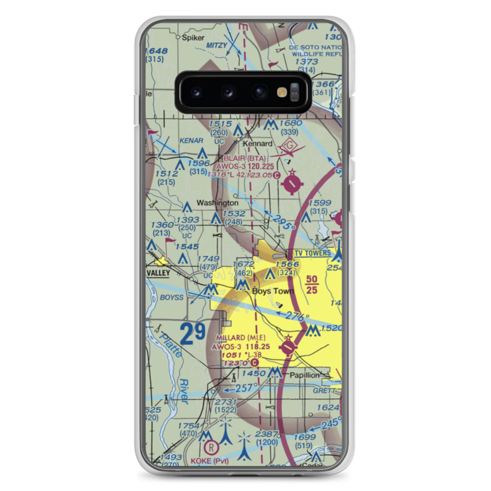 Summer Hill Farm Airport (09NE) VFR Sectional Samsung Case Samsung Galaxy S10+ model shown