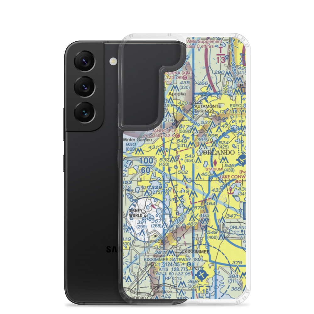 Summer Lakes Seaplane Base (FD43) VFR Sectional Samsung Case Samsung Galaxy S22 model shown