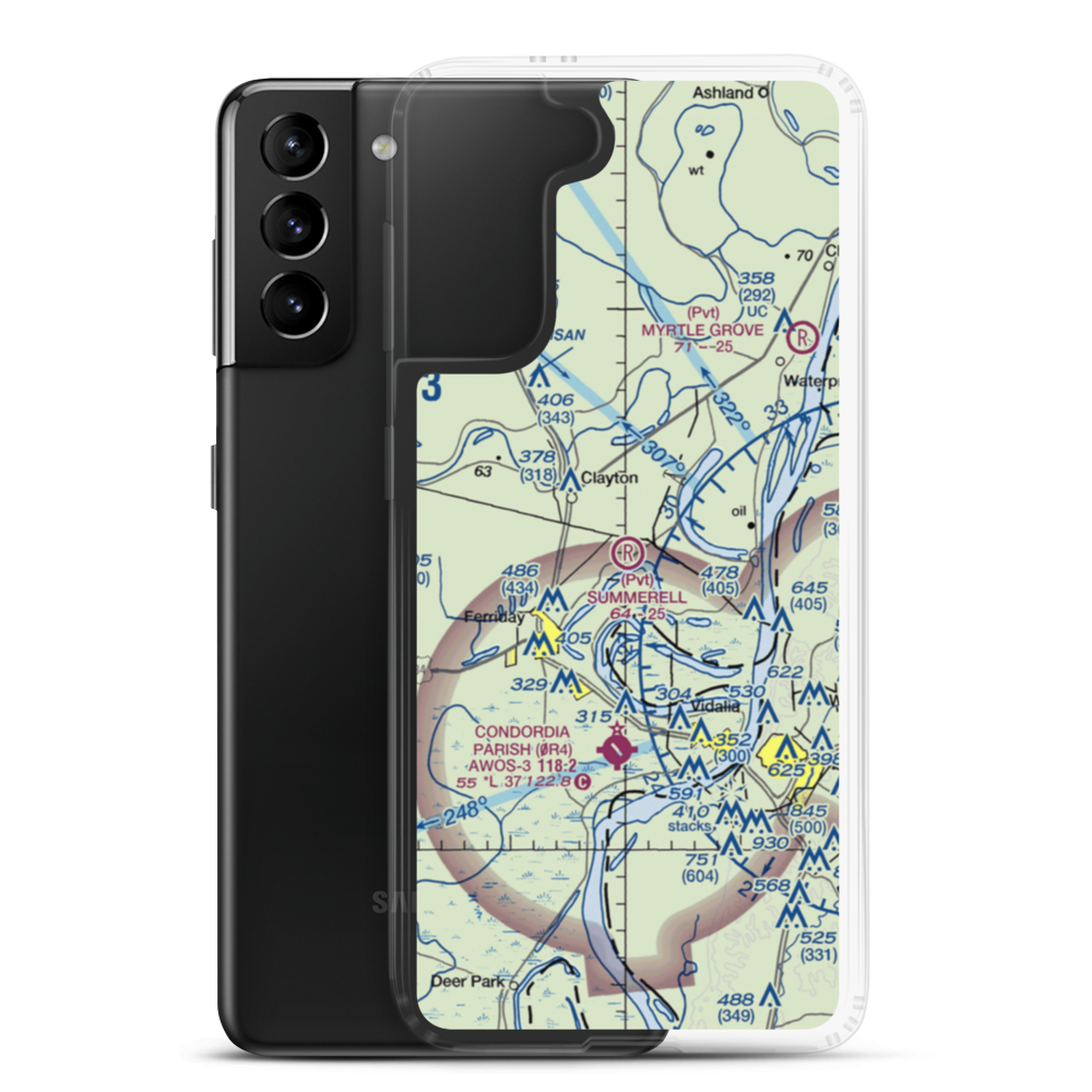 Summerell Airport (1LS8) VFR Sectional Samsung Case Samsung Galaxy S21 Plus model shown