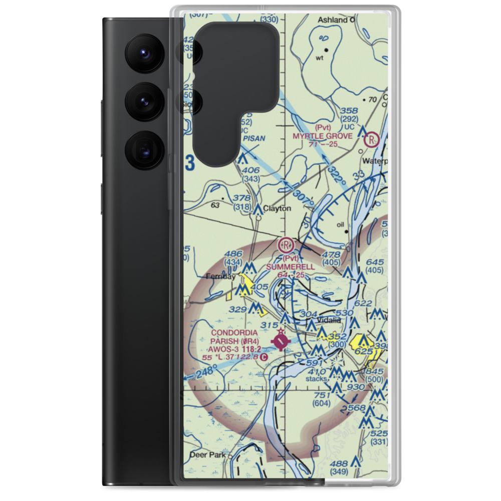 Summerell Airport (1LS8) VFR Sectional Samsung Case Samsung Galaxy S22 Ultra model shown