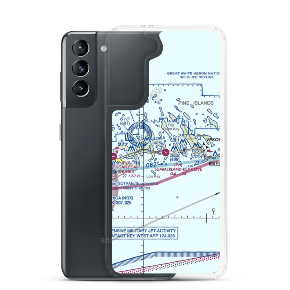 Summerland Key Cove Airport (FD51) VFR Sectional Samsung Case Samsung Galaxy S21 model shown