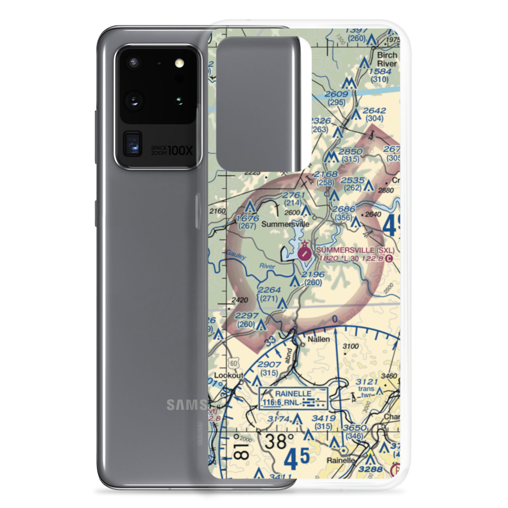 Summersville Airport (SXL) VFR Sectional Samsung Case Samsung Galaxy S20 Ultra model shown