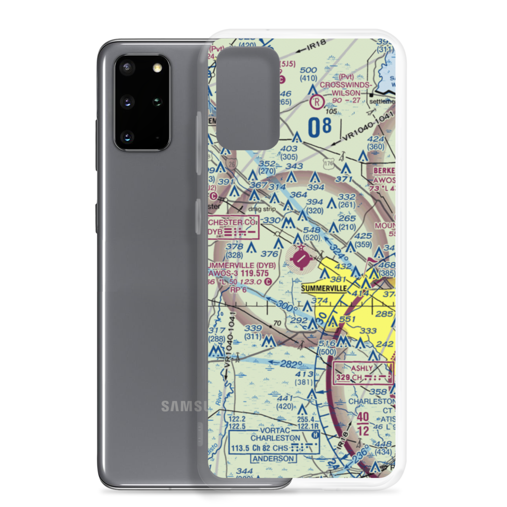 Summerville Airport (DYB) VFR Sectional Samsung Case Samsung Galaxy S20 Plus model shown
