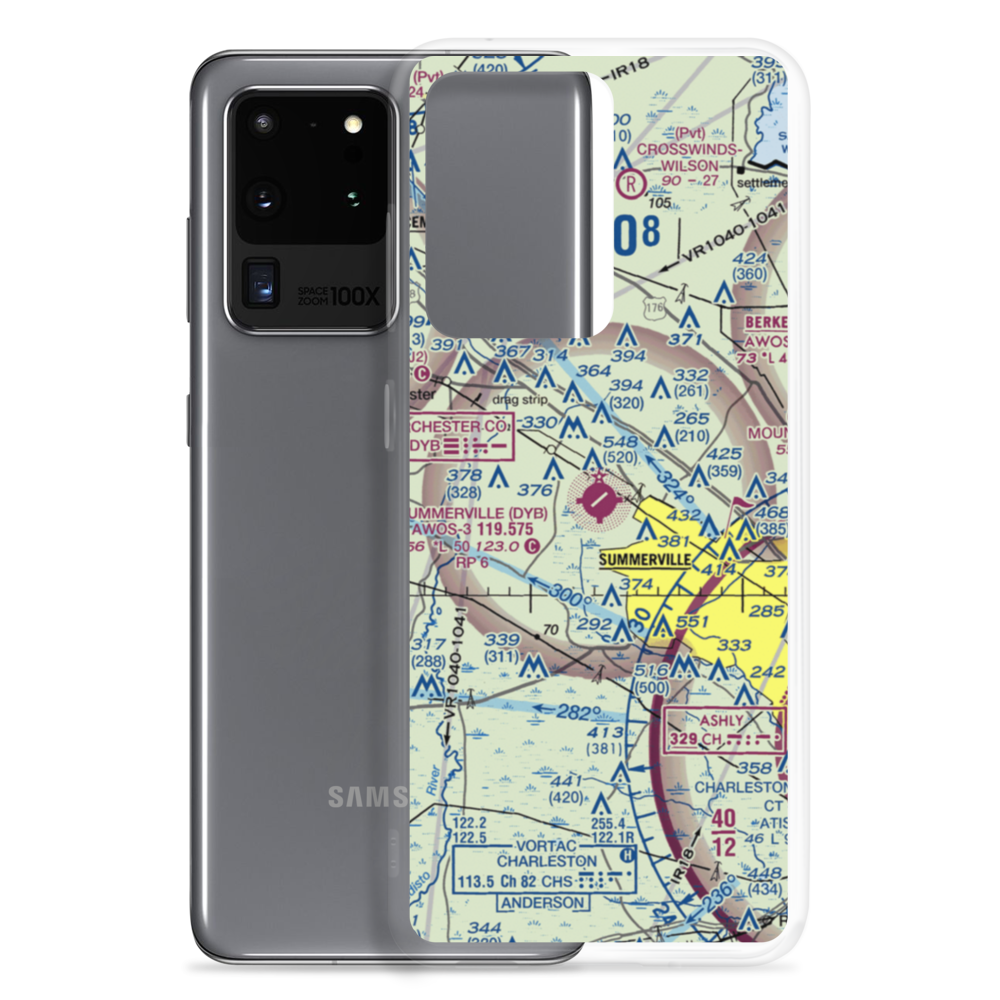 Summerville Airport (DYB) VFR Sectional Samsung Case Samsung Galaxy S20 Ultra model shown