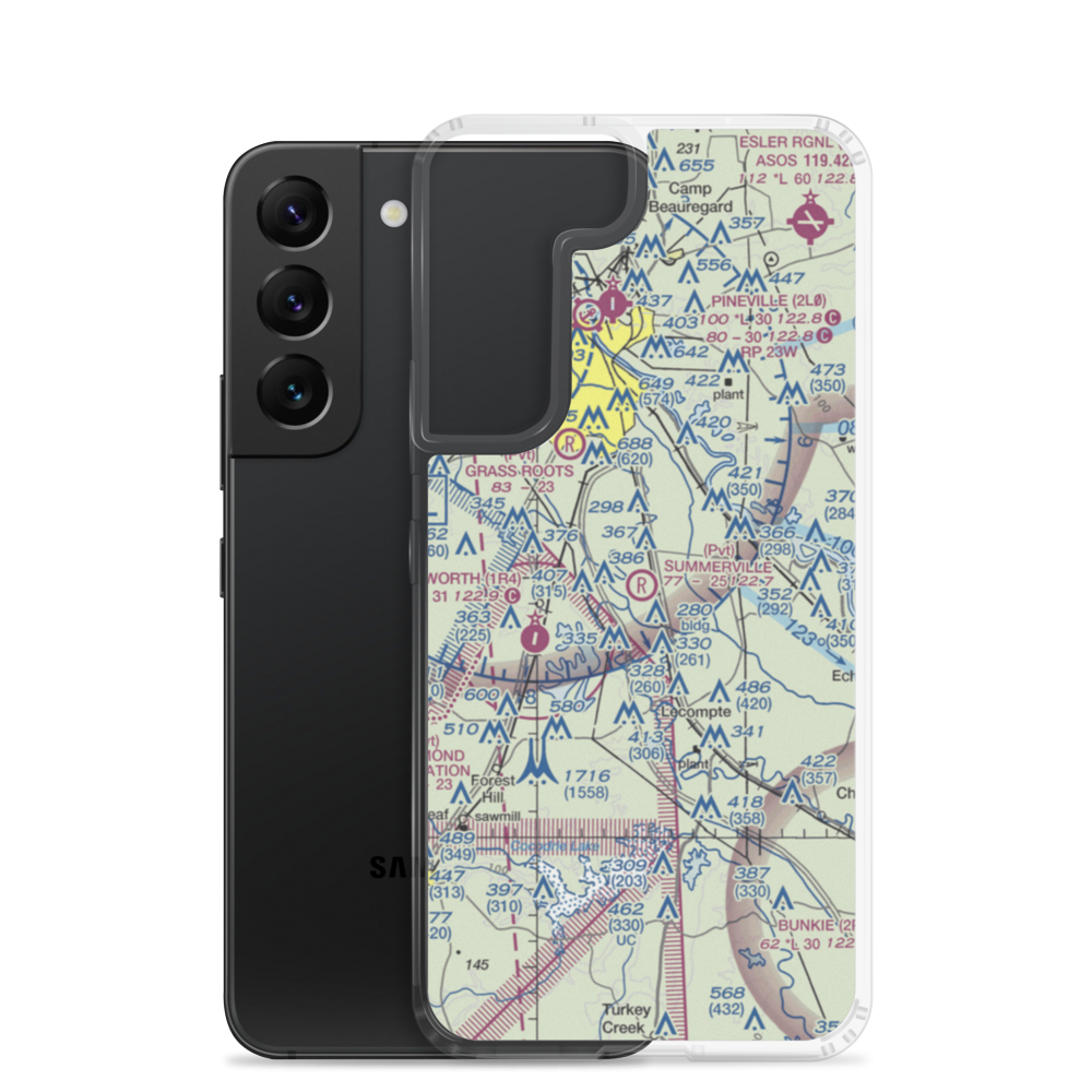 Summerville Airstrip (LA35) VFR Sectional Samsung Case Samsung Galaxy S22 model shown