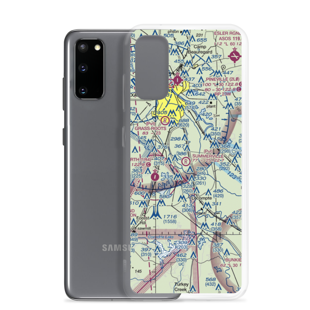 Summerville Airstrip (LA35) VFR Sectional Samsung Case Samsung Galaxy S20 model shown