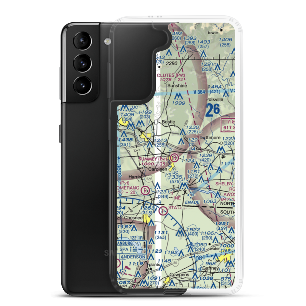 Summey Airpark (8NC2) VFR Sectional Samsung Case Samsung Galaxy S21 Plus model shown