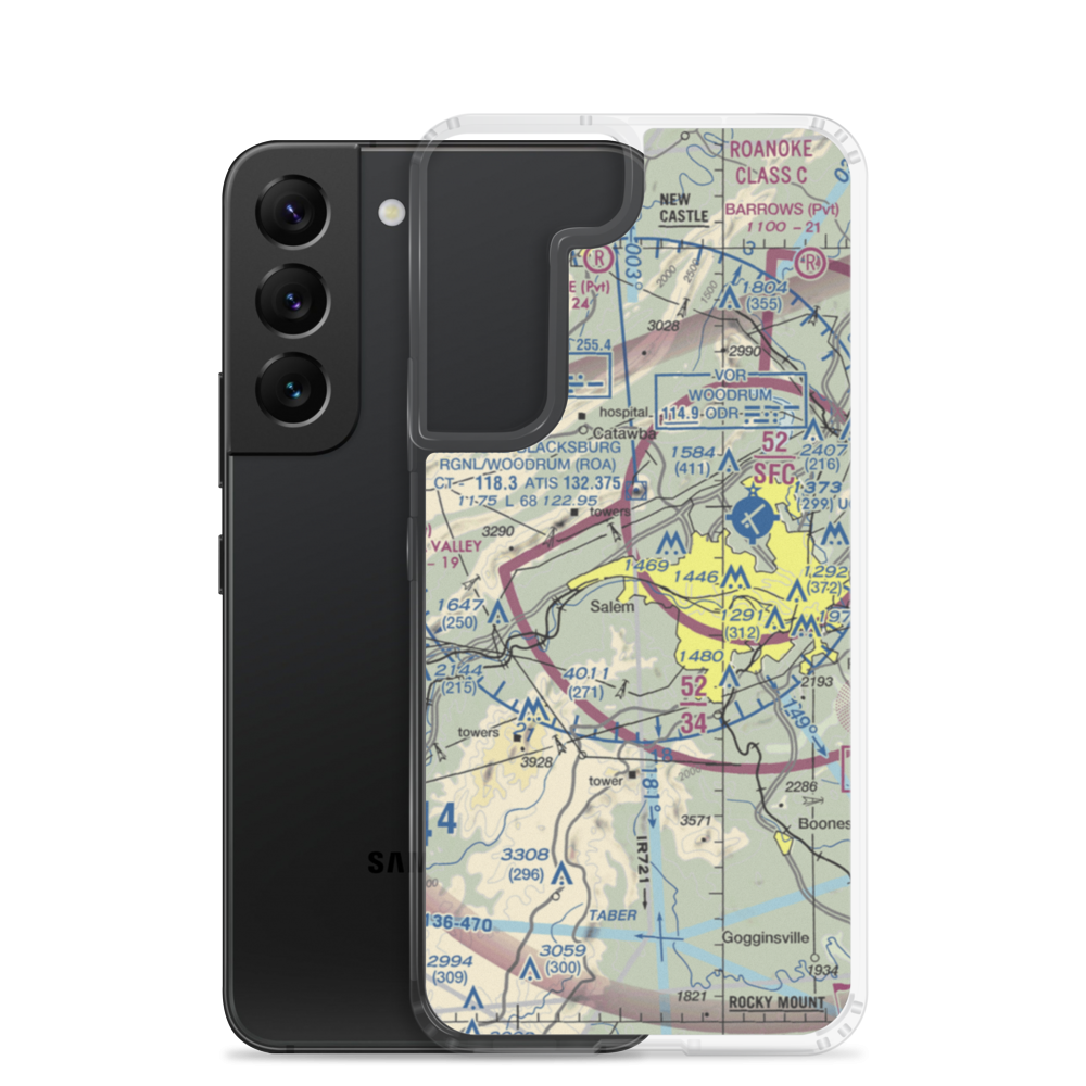 Summit Airport (6VA4) VFR Sectional Samsung Case Samsung Galaxy S22 model shown