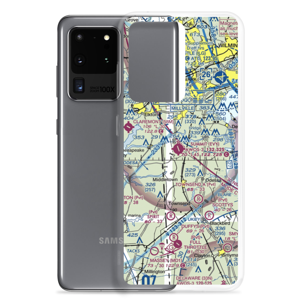 Summit Airport (EVY) VFR Sectional Samsung Case Samsung Galaxy S20 Ultra model shown