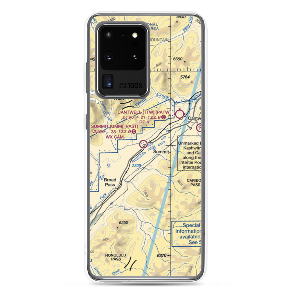 Summit Airport (UMM) VFR Sectional Samsung Case Samsung Galaxy S20 Ultra model shown