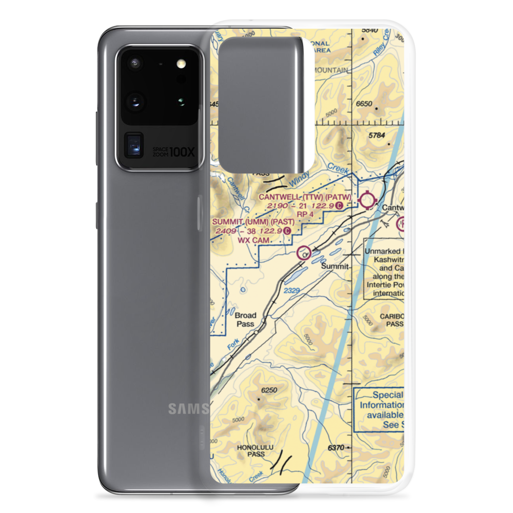 Summit Airport (UMM) VFR Sectional Samsung Case Samsung Galaxy S20 Ultra model shown