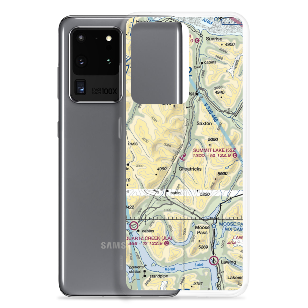 Summit Lake Seaplane Base (52Z) VFR Sectional Samsung Case Samsung Galaxy S20 Ultra model shown