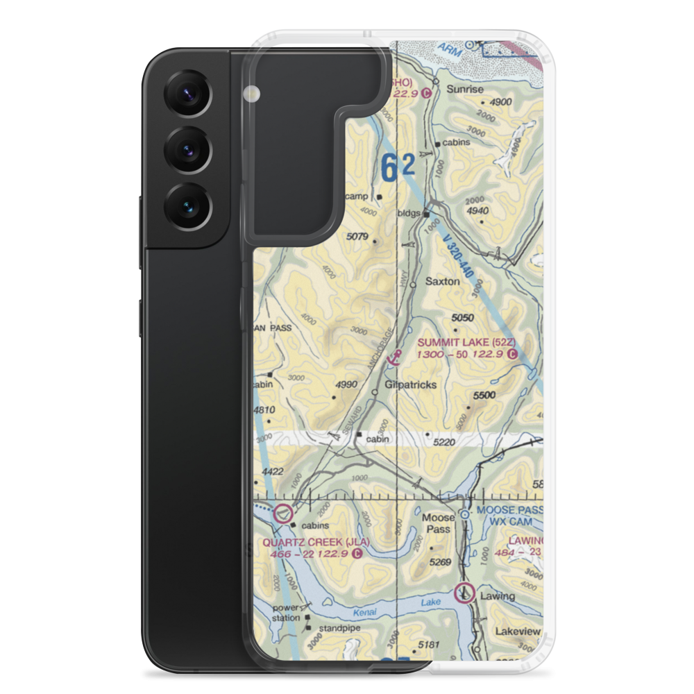 Summit Lake Seaplane Base (52Z) VFR Sectional Samsung Case Samsung Galaxy S22 Plus model shown