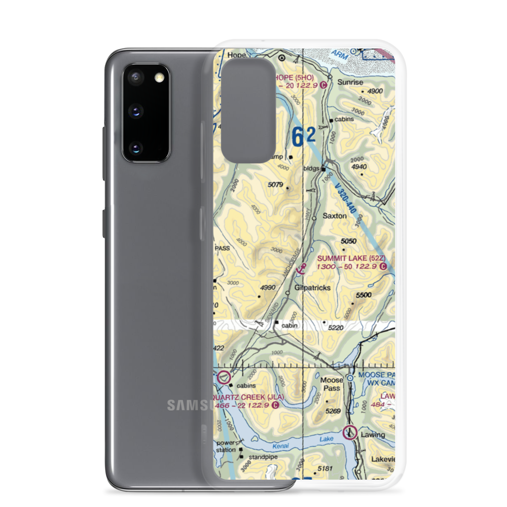 Summit Lake Seaplane Base (52Z) VFR Sectional Samsung Case Samsung Galaxy S20 model shown