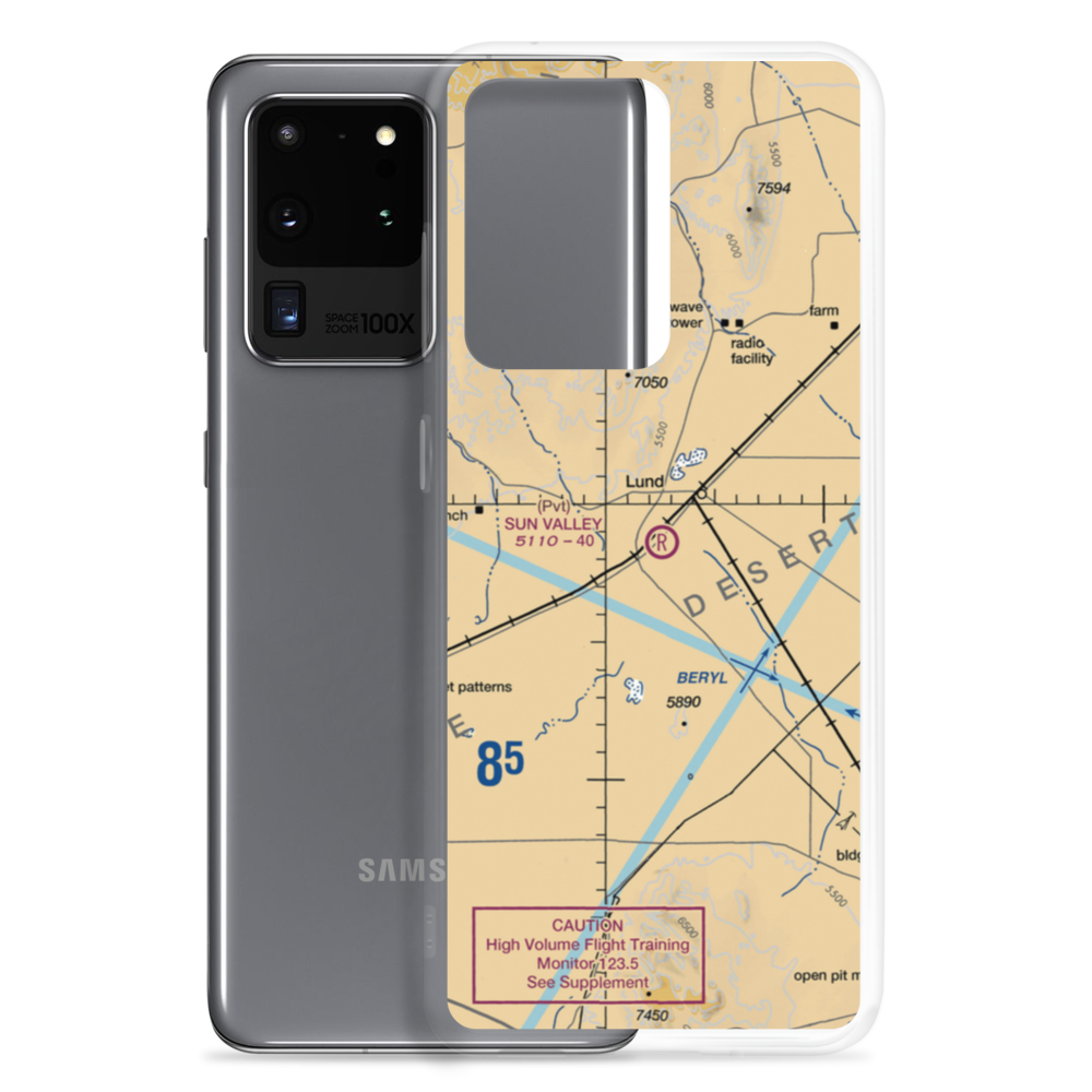 Sun Valley Estates Airport (UT28) VFR Sectional Samsung Case Samsung Galaxy S20 Ultra model shown
