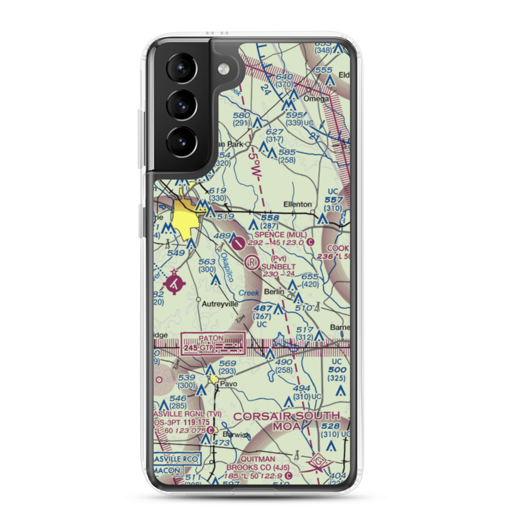 Sunbelt Strip (09GA) VFR Sectional Samsung Case Samsung Galaxy S21 Plus model shown