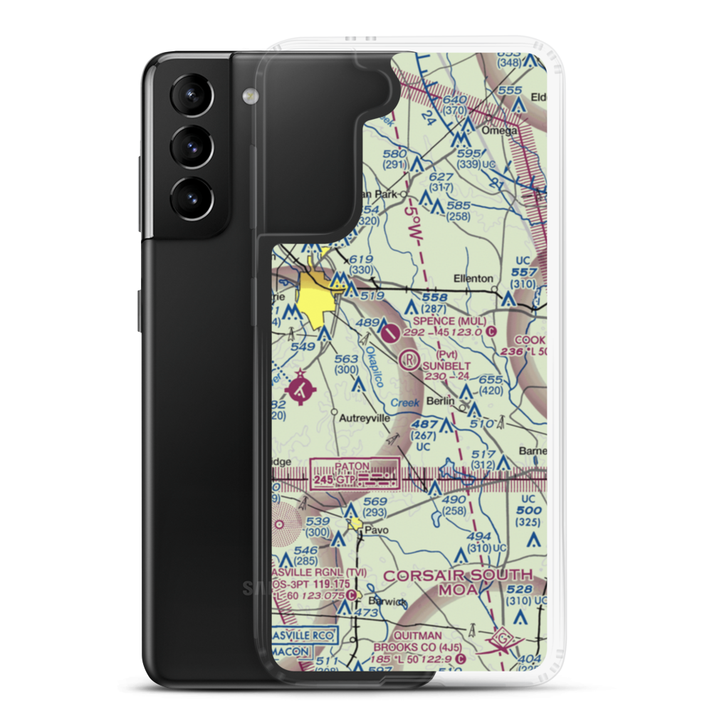 Sunbelt Strip (09GA) VFR Sectional Samsung Case Samsung Galaxy S21 Plus model shown