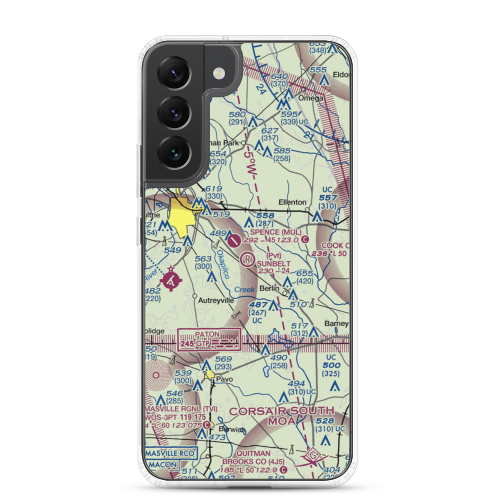 Sunbelt Strip (09GA) VFR Sectional Samsung Case Samsung Galaxy S22 Plus model shown