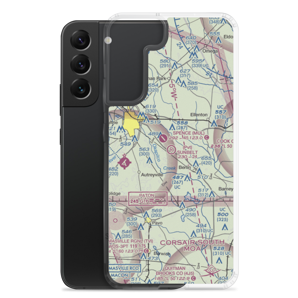 Sunbelt Strip (09GA) VFR Sectional Samsung Case Samsung Galaxy S22 Plus model shown