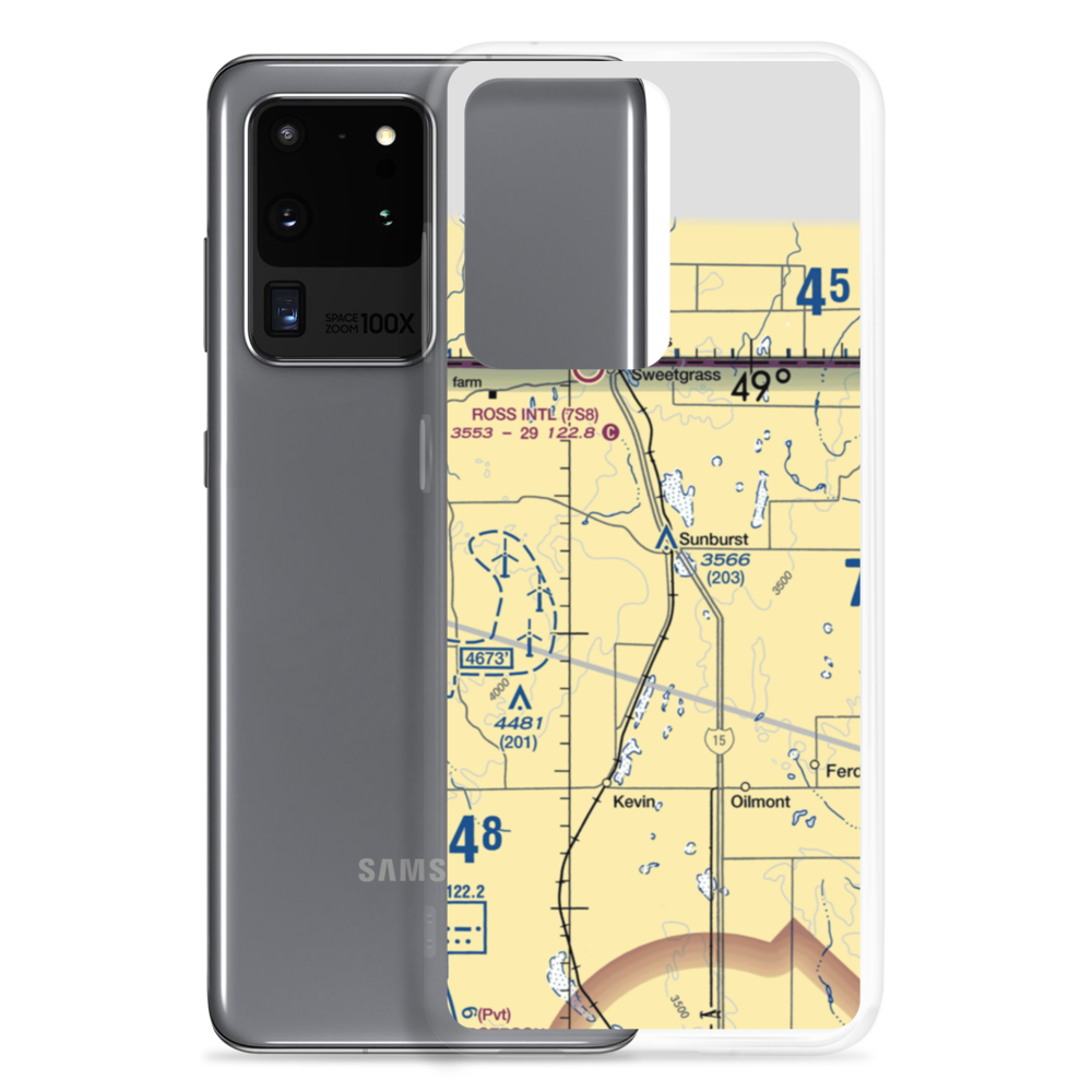 Sunburst Airport (8U5) VFR Sectional Samsung Case Samsung Galaxy S20 Ultra model shown