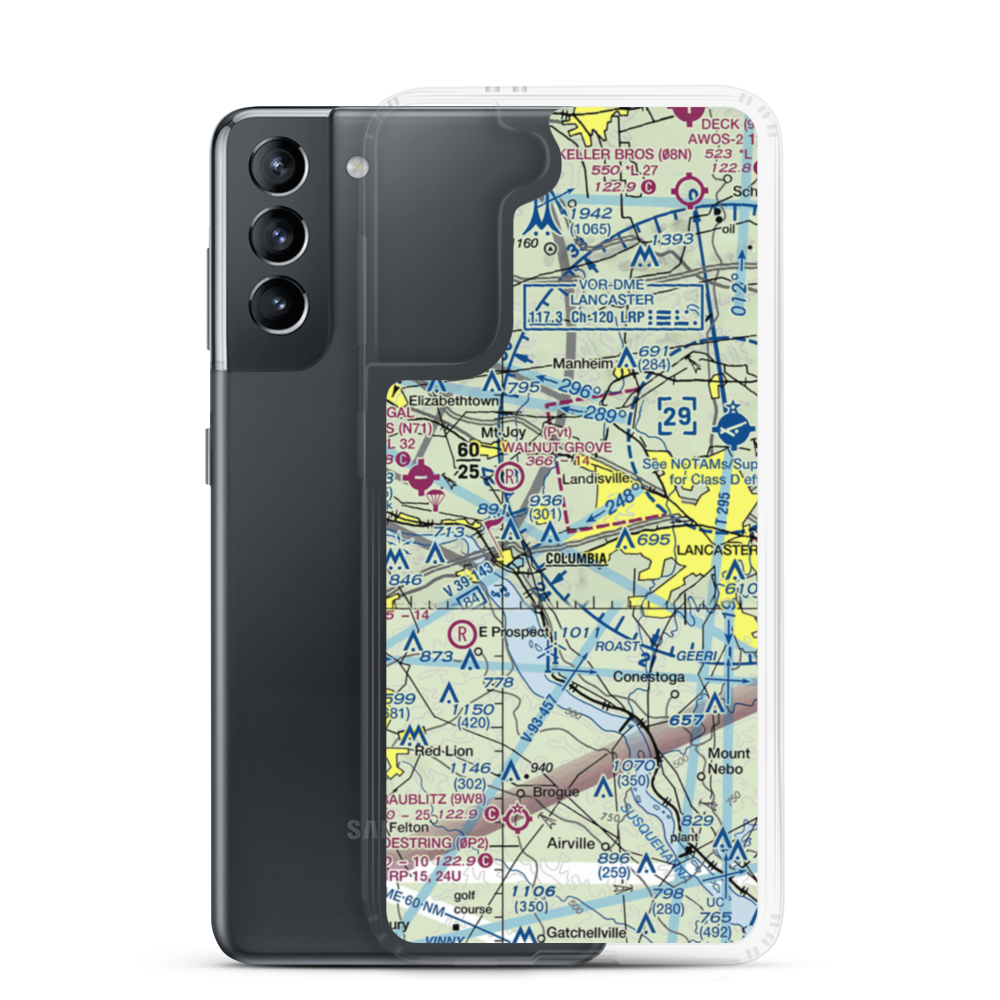 Sunburst Field (4PA7) VFR Sectional Samsung Case Samsung Galaxy S21 model shown