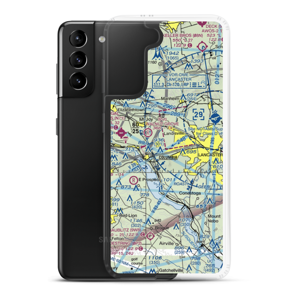 Sunburst Field (4PA7) VFR Sectional Samsung Case Samsung Galaxy S21 Plus model shown