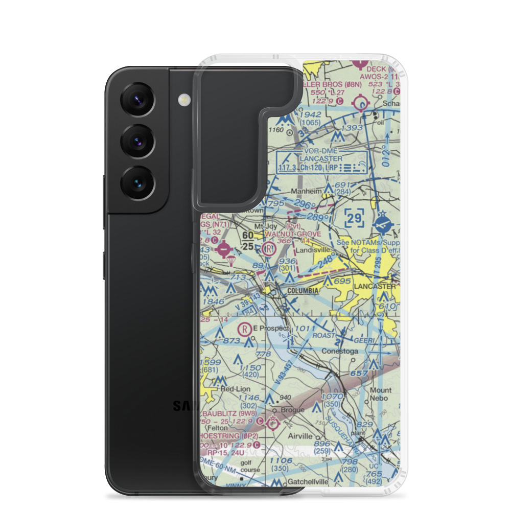 Sunburst Field (4PA7) VFR Sectional Samsung Case Samsung Galaxy S22 model shown