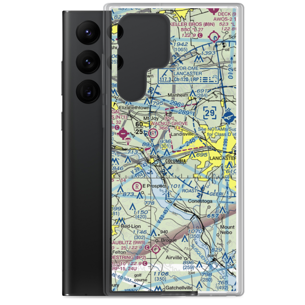 Sunburst Field (4PA7) VFR Sectional Samsung Case Samsung Galaxy S22 Ultra model shown