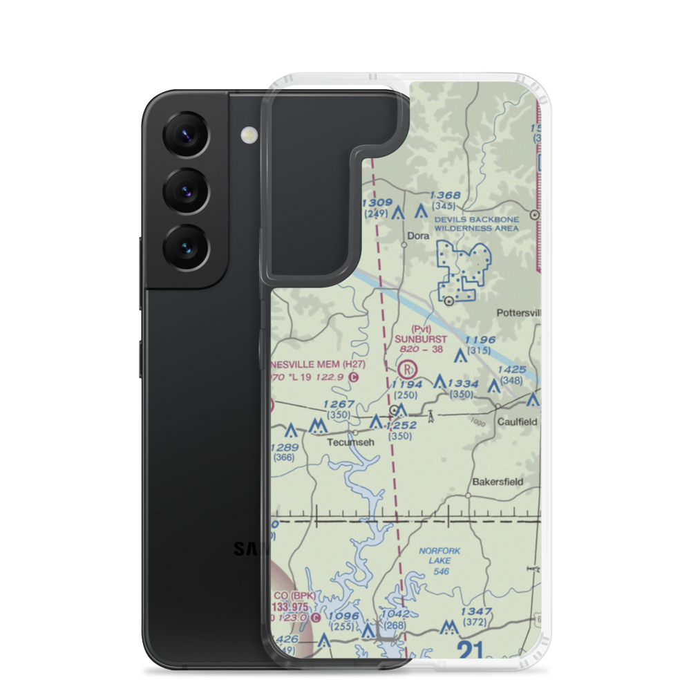 Sunburst Ranch Airport (MU48) VFR Sectional Samsung Case Samsung Galaxy S22 model shown