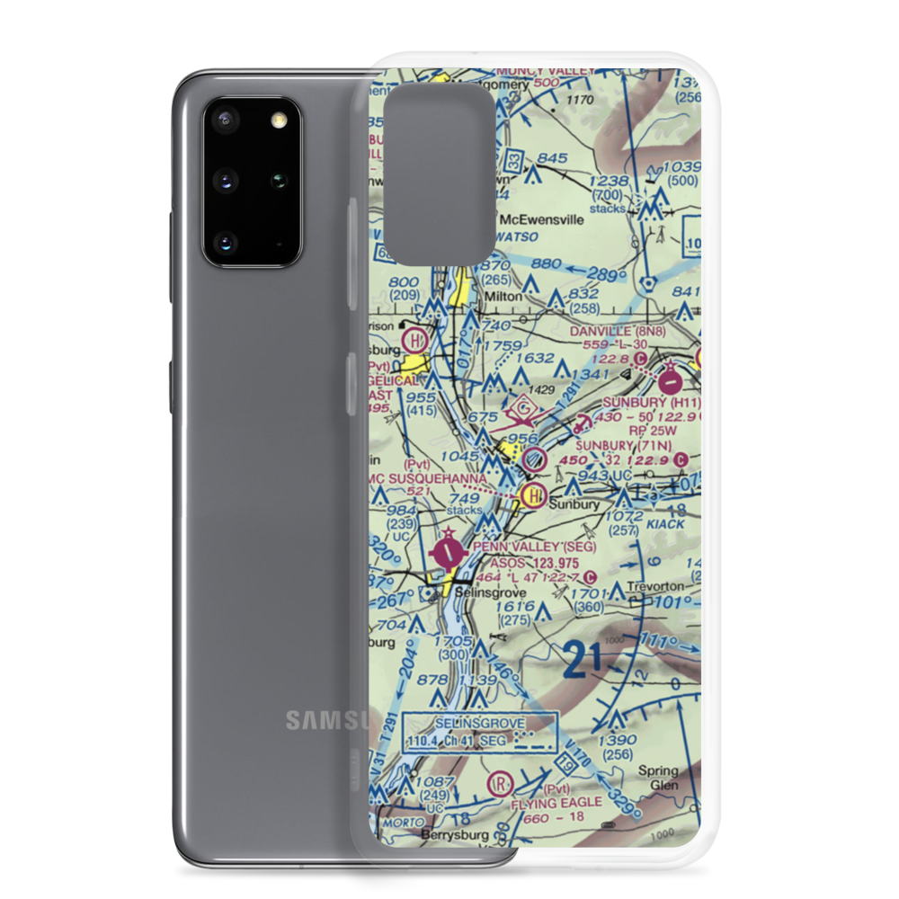 Sunbury Airport (71N) VFR Sectional Samsung Case Samsung Galaxy S20 Plus model shown