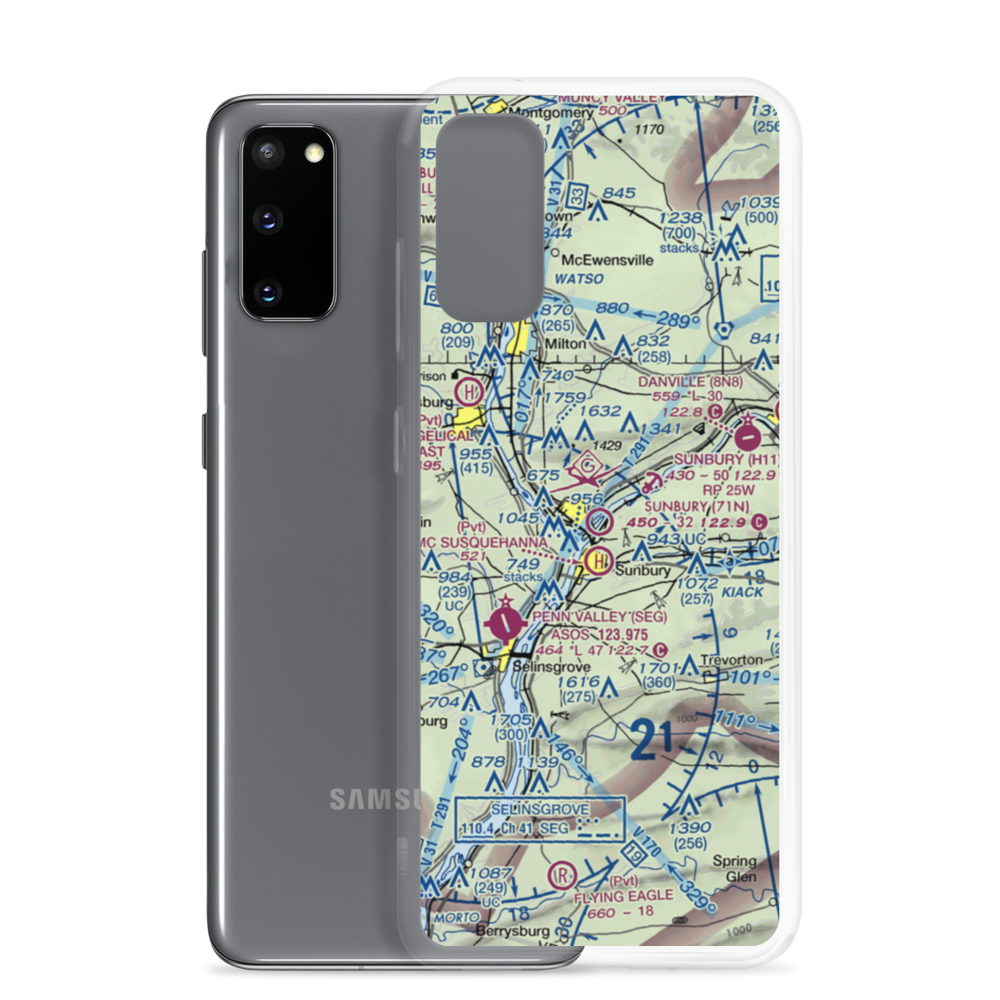 Sunbury Airport (71N) VFR Sectional Samsung Case Samsung Galaxy S20 model shown