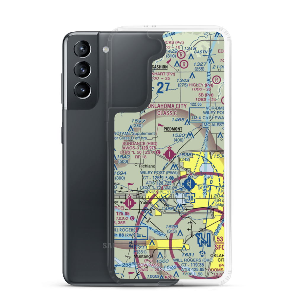 Sundance Airpark (HSD) VFR Sectional Samsung Case Samsung Galaxy S21 model shown