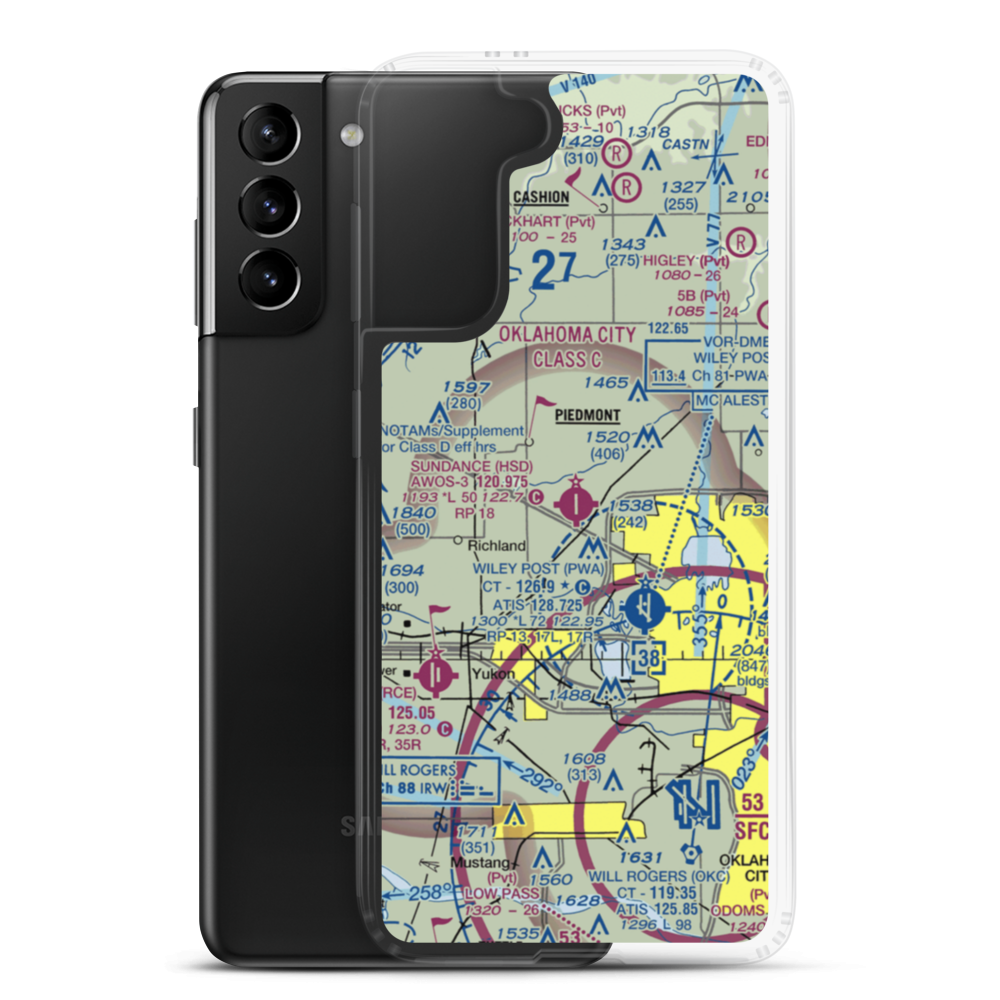 Sundance Airpark (HSD) VFR Sectional Samsung Case Samsung Galaxy S21 Plus model shown