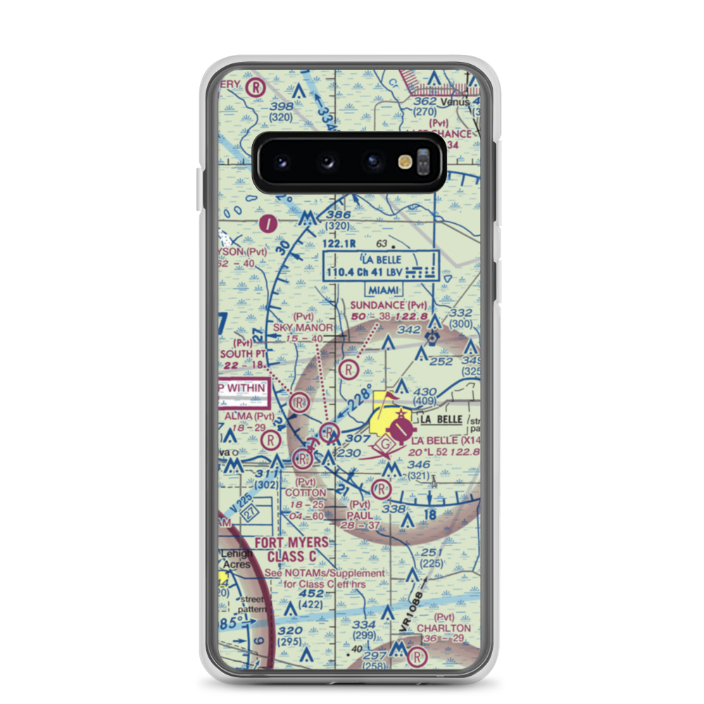 Sundance Farms Airport (FD20) VFR Sectional Samsung Case Samsung Galaxy S10 model shown